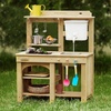image:imageTiny Land Outdoor Mud Kitchen for Kids Ages 3 Wooden Water Play Kitchen  12mm Thick WeatherResistant Wood 4L Water Tank amp Sink Modular StoveSensory Table Large Storage Outdoor Play