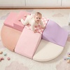 image:imageTiny Land Soft Foam Climbing Blocks for Toddlers 6Piece Foam Blocks  Indoor Playground Baby Climbing Toys Ideal Gift for Kids Activity Crawling and Sliding Foam Play Set VintagePink Pastel