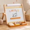 image:imageTiny Land Tabletop Kids Art Easel 5Level Magnetic Drawing Board  Wooden Easel with Whiteboard amp Chalkboard Locking Button AntiSlip Base Storage Tray Learning Toy for Ages 3OatmealOatmeal