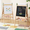 image:imageTiny Land Wooden Easel for Kids Art Easel with Chalkboard amp Whiteboard  Sturdy solid pine frame 2 drawing paper rolls Doublesided board 3 heights Art Learning Toy for Ages 312 Soft pastelPink