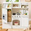 image:imageTiny Land Wooden Play Kitchen for Toddlers Kids Play Toy Kitchen Set  with Realistic Accessories Storage Fridge Stove Microwave Coffee Station Birthday Gift for Boys Girls Ages 3WhiteWhite