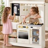 image:imageTiny Land Wooden Play Kitchen with 2in1 Bistro Play  Magnetic Chalkboard and Guest Check Pad Bring Interactive Restaurant Role Play to Life with a Stylish Modern DesignCream