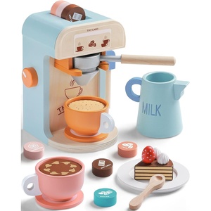image:imageTiny Land 17Pcs Kids Coffee Maker Wooden Kitchen Toys  Toy Coffee Playset Wooden Play Toys Kids Espresso Machine Toy Play Kitchen Accessories for Girls amp Boys