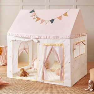 image:imageTiny Land Kids Play Tent with Padded Mat amp LED Lights Ages 3  Modern Home Design Neutral Color Indoor Playhouse Cozy Bed Tent for Toddler Ideal Toy Gift For Boys amp GirlsPink and Creamy White