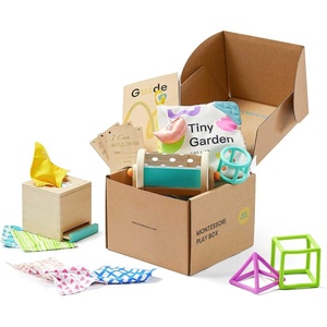 image:imageTiny Land Montessori Baby Toy Set 46 Months 4 in 1 Motor Skills Kit  Soft cloth book spinning rainbow toy silicone blocks baby tissue box tummy time teething and fine motor play gift46M Educational Box
