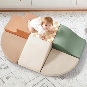image:imageTiny Land Soft Foam Climbing Blocks for Toddlers 6Piece Foam Blocks  Indoor Playground Baby Climbing Toys Ideal Gift for Kids Activity Crawling and Sliding Foam Play Set VintageVintage