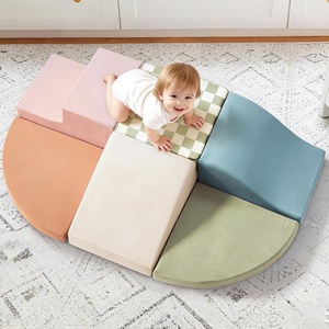image:imageTiny Land Soft Foam Climbing Blocks for Toddlers 6Piece Foam Blocks  Indoor Playground Baby Climbing Toys Ideal Gift for Kids Activity Crawling and Sliding Foam Play Set VintageMorandi
