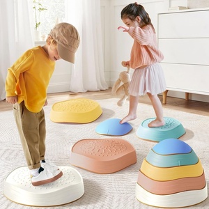 image:imageTiny Land Stepping Stones for Kids 5pcs NonSlip Balance Toddler Toys  Sensory Stepping Stones for Toddlers 35 to Promote Balance Coordination and Active Play Skills Indoors or OutdoorsMorandi Color