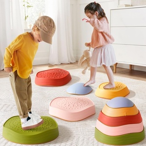 image:imageTiny Land Stepping Stones for Kids 5pcs NonSlip Balance Toddler Toys  Sensory Stepping Stones for Toddlers 35 to Promote Balance Coordination and Active Play Skills Indoors or OutdoorsVintage Color