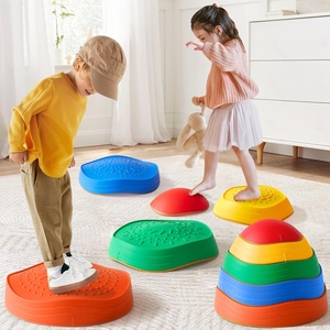 image:imageTiny Land Stepping Stones for Kids 5pcs NonSlip Balance Toddler Toys  Sensory Stepping Stones for Toddlers 35 to Promote Balance Coordination and Active Play Skills Indoors or OutdoorsRainbow Color