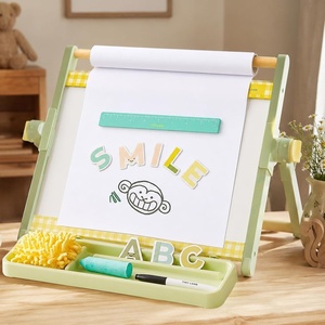 image:imageTiny Land Tabletop Kids Art Easel 5Level Magnetic Drawing Board  Wooden Easel with Whiteboard amp Chalkboard Locking Button AntiSlip Base Storage Tray Learning Toy for Ages 3OatmealGreen