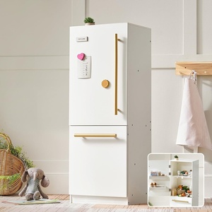 image:imageTiny Land Wooden Toy Fridge for Kids with Spacious Storage  Realistic Refrigerator amp Freezer Organize Play Food and Complement Any Play Kitchen for Pretend Play