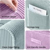 image:imageTiny Land 2in1 Foldable Kids Couch Thick Foam Corduroy Sofa with PocketBlue